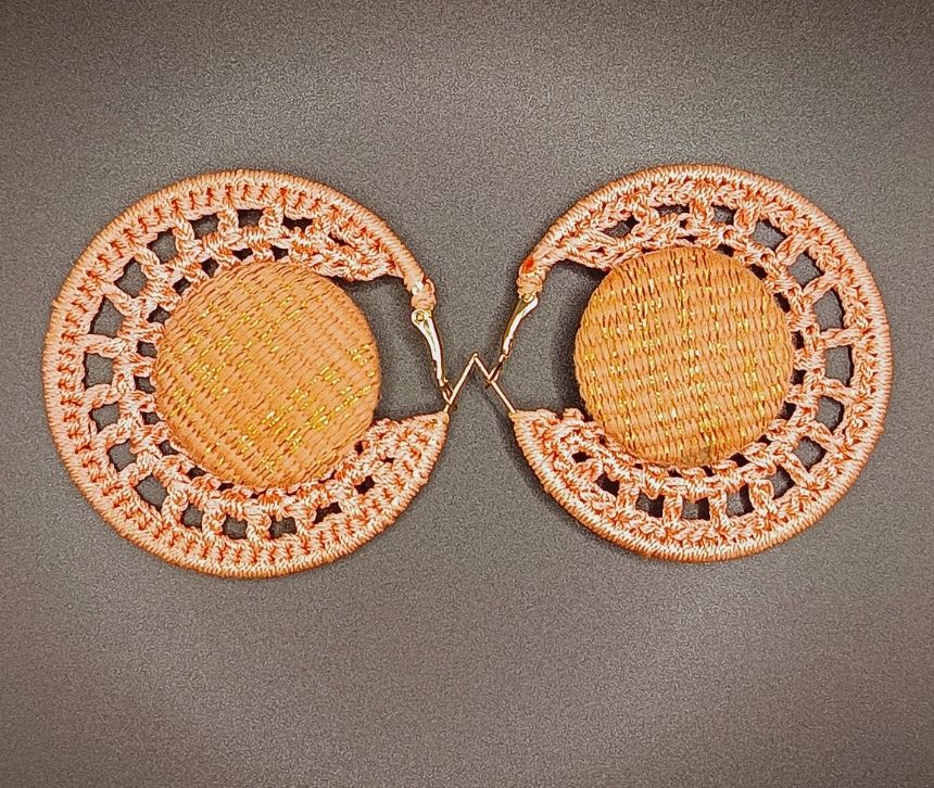 Boucle d'oreilles créole tricotée SAUMOR