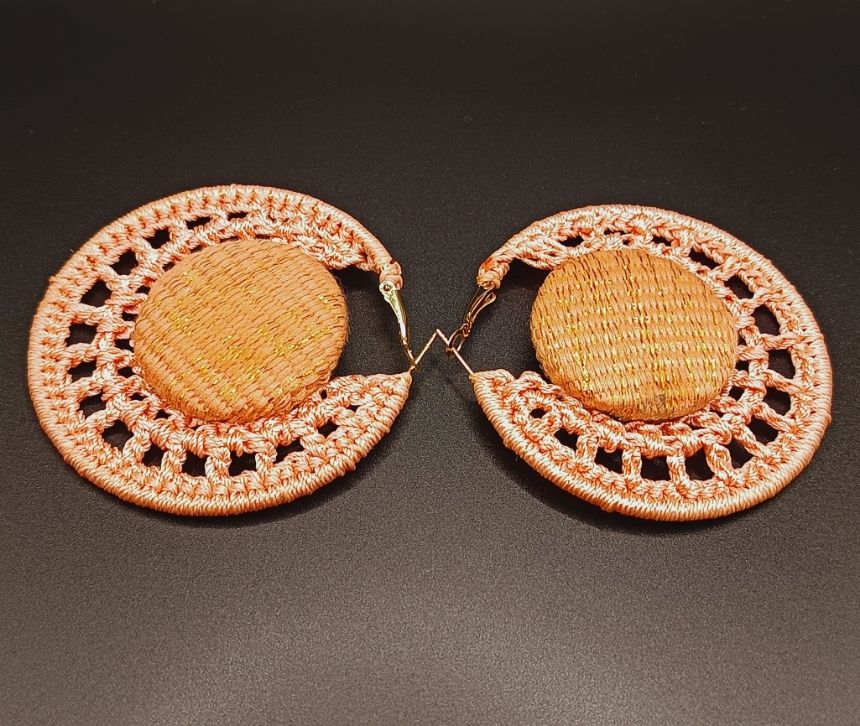 Boucle d'oreilles créole tricotée SAUMOR