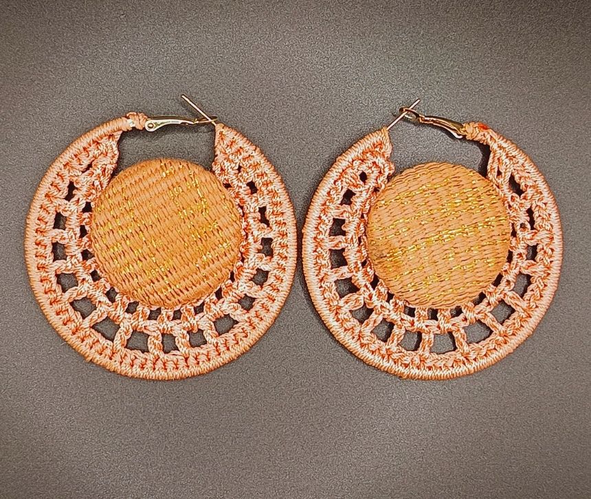 Boucle d'oreilles créole tricotée SAUMOR
