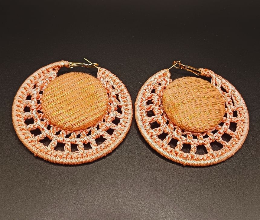 Boucle d'oreilles créole tricotée SAUMOR