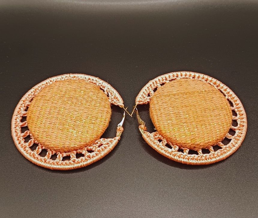 Boucle d'oreilles créole tricotée SAUMOR