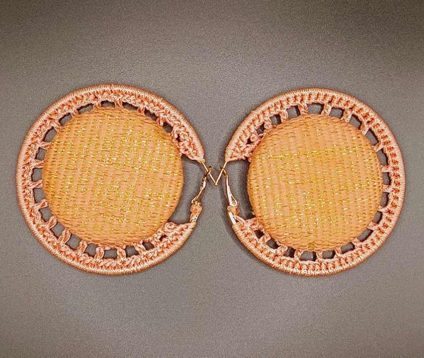 Boucle d'oreilles créole tricotée SAUMOR