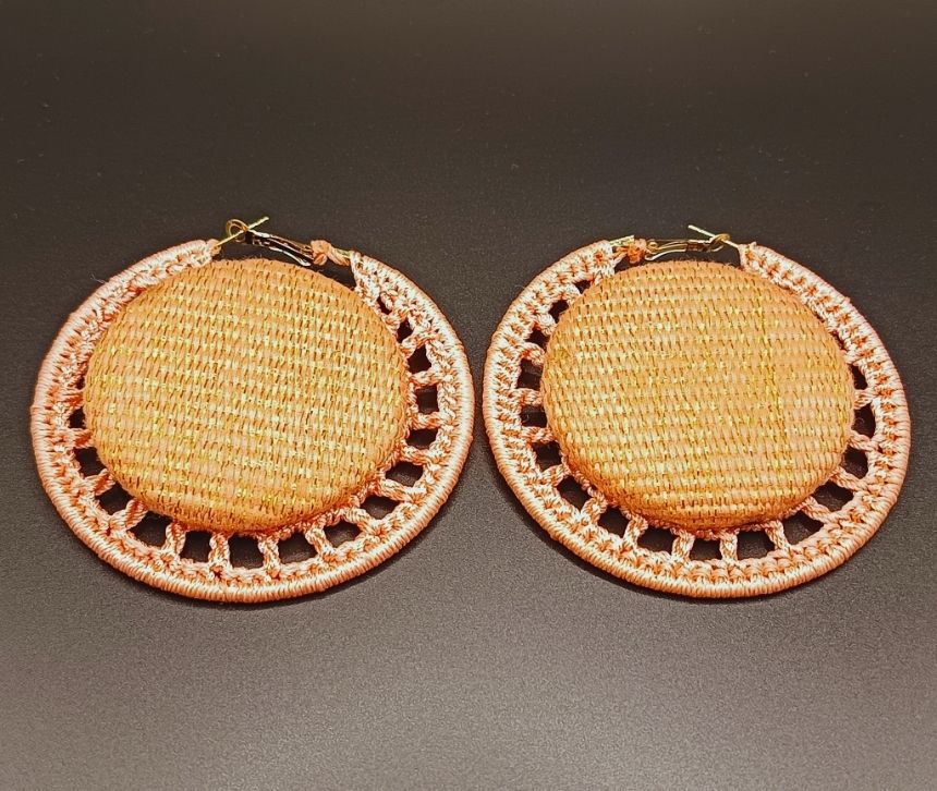 Boucle d'oreilles créole tricotée SAUMOR
