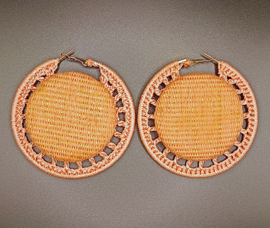 Boucle d'oreilles créole tricotée SAUMOR