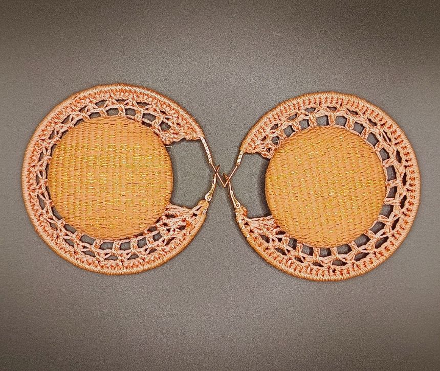 Boucle d'oreilles créole tricotée SAUMOR