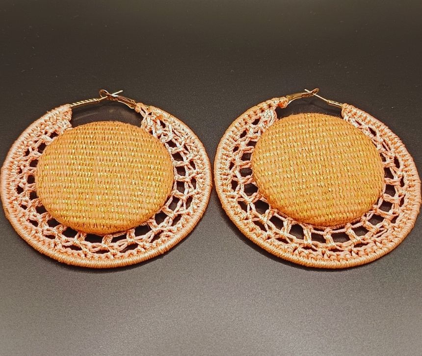 Boucle d'oreilles créole tricotée SAUMOR