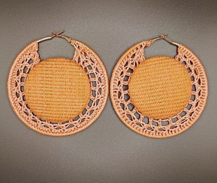 Boucle d'oreilles créole tricotée SAUMOR