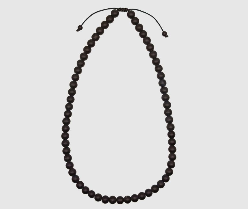 Collier BLACKY DE PERLES EN BOIS D'ÉBÈNE