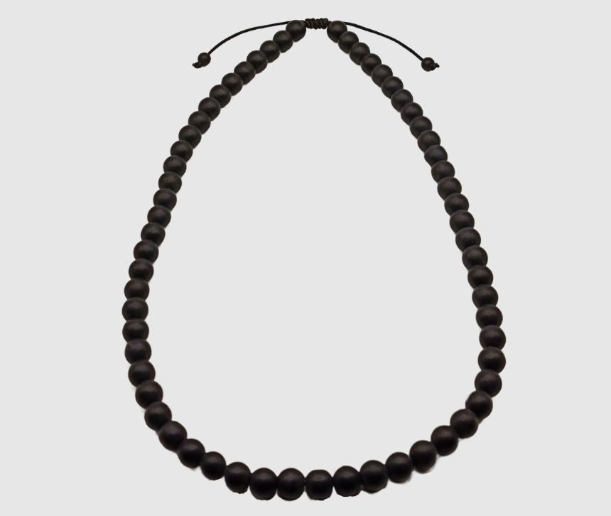 Collier BLACKY DE PERLES EN BOIS D'ÉBÈNE
