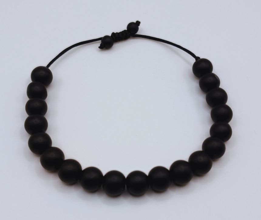 Bracelet BLACKY DE PERLES EN BOIS D'ÉBÈNE