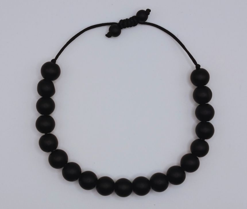 Bracelet BLACKY DE PERLES EN BOIS D'ÉBÈNE