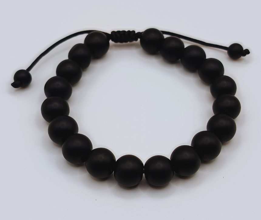 Bracelet BLACKY DE PERLES EN BOIS D'ÉBÈNE