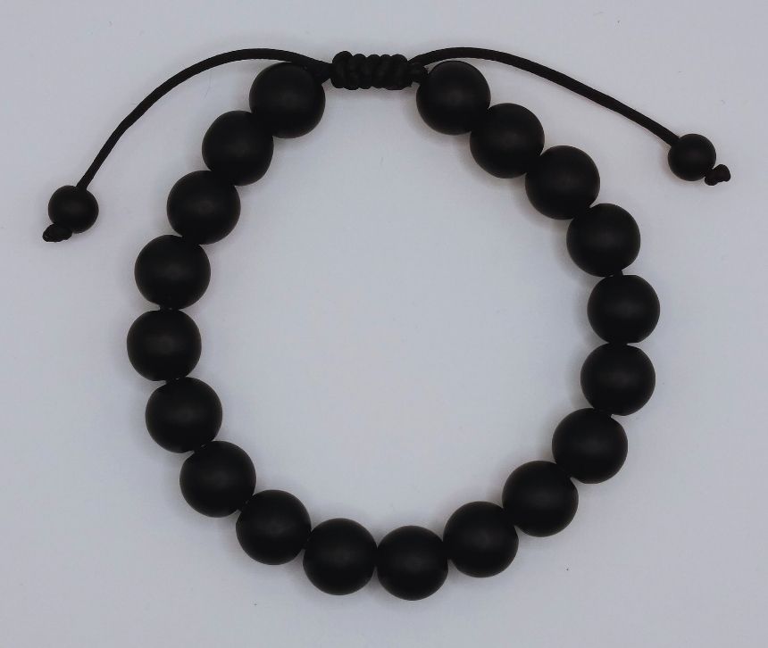 Bracelet BLACKY DE PERLES EN BOIS D'ÉBÈNE