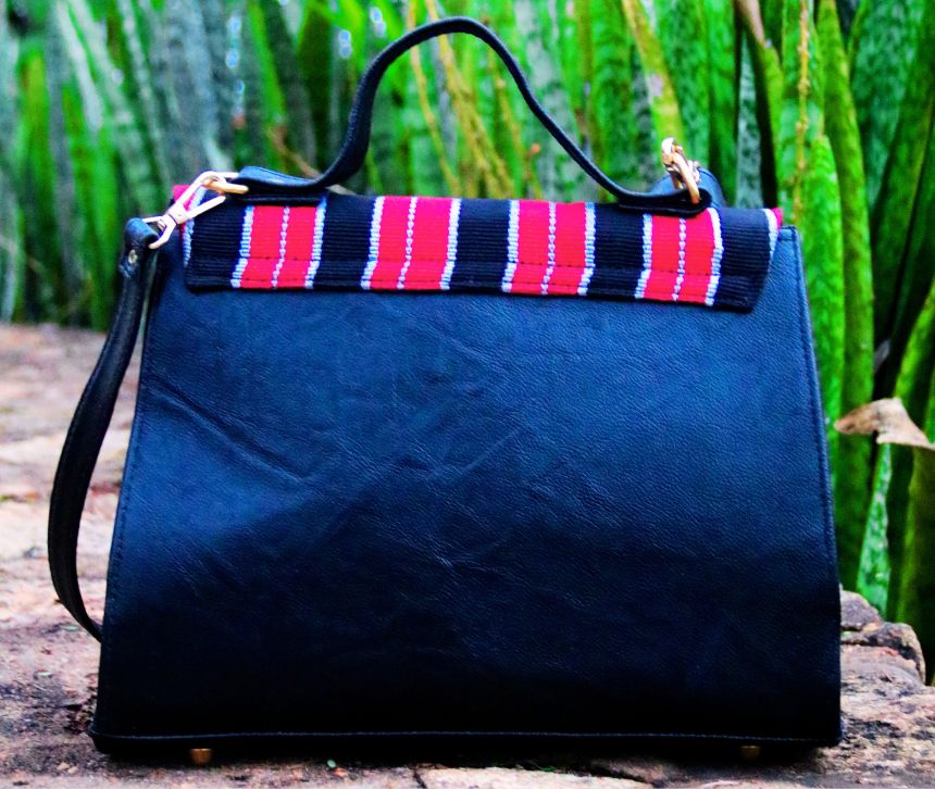 DD Sac Mallette NOUN POWER + CUIR VÉRITABLE NOIR LISSE