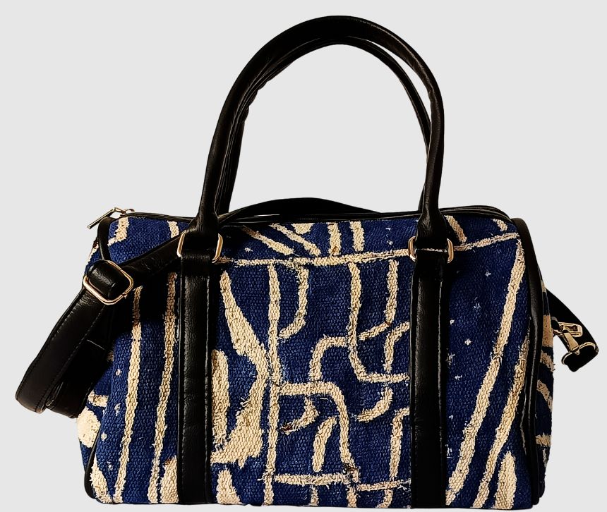 DD Mini Sac à Main de Voyage en NDOP ORIGINAL LAVABLE + CUIR VÉRITABLE NOIR LISSE