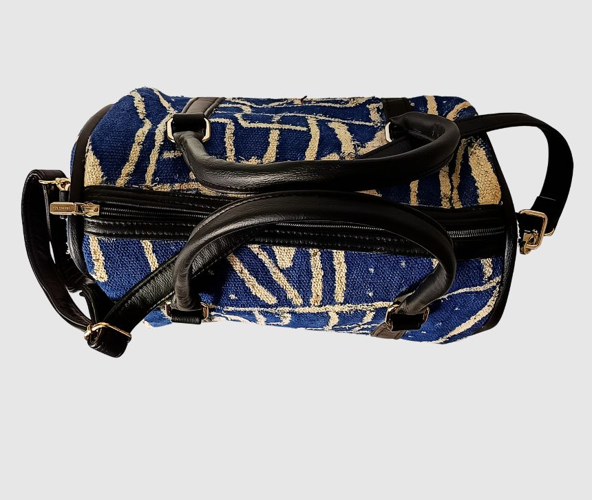 DD Mini Sac à Main de Voyage en NDOP ORIGINAL LAVABLE + CUIR VÉRITABLE NOIR LISSE