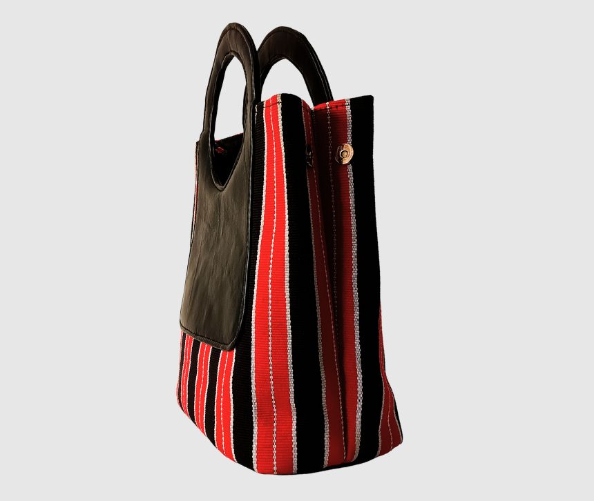 DD Sac Luxury NOUN POWER AVEC MANCHE RONDE + CUIR VÉRITABLE NOIR LISSE